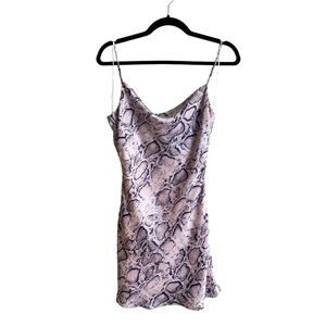 Cotton Candy LA - Snake Print Mini Dress - Light Pink